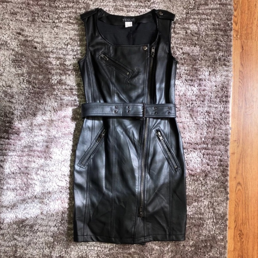 Black pleather dress